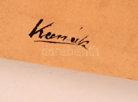 Kassák jelzéssel: Kompozició. Tus, papír, 22×21 cm