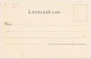 Nagykároly, Carei; Szatmár vármegye címere; Athenaeum Rt. kőnyomdája / coat of arms, floral, litho (...