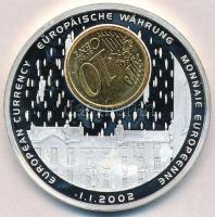 Libéria 2002. 1D Európai pénz - Görögország fém emlékérem + Belgium 1999. 10c T:1-,2 Liberia 2002. 1 Dollar European Currency - Greece commemorative medal + Belgium 1999. 10 Cents C:AU,XF