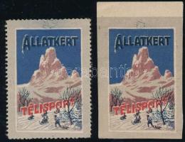 1915 Állatkert - Télisport 2 db levélzáró R
