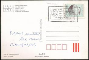 Péchy Blanka(1894-1988) színésznő aláírása képeslapon