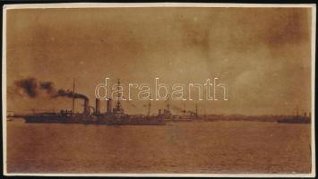 cca 1910-1914 Hadihajók, fotó, 6x11 cm / warships, photo, 6x11 cm