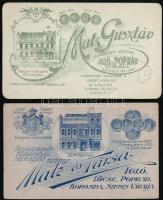 cca 1900 Keményhátú műtermi portréfotók Matz és Társa(Poprád, Igló) műterméből, hátoldalon a műterem...