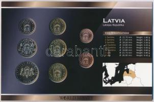 Lettország 1999-2009. 1s-2L (8xklf) forgalmi sor szettben, papírtokban T:1
Latvia 1999-2009. 1 Sant...
