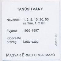 Lettország 1999-2009. 1s-2L (8xklf) forgalmi sor szettben, papírtokban T:1
Latvia 1999-2009. 1 Sant...