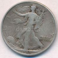 Amerikai Egyesült Államok 1943. 1/2$ Ag Walking Liberty T:3 k. USA 1943. 1/2 Dollar Ag Walking Liberty C:F scratched