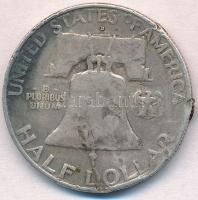 Amerikai Egyesült Államok 1957D 1/2$ Ag "Franklin" T:3,3- durva ph.
USA 1957D 1/2 Dollar ...