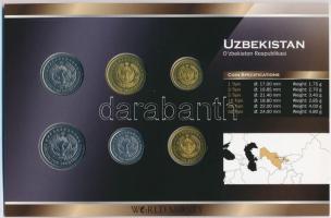 Üzbegisztán 1994. 1T-50T (6xklf) forgalmi sor szettben, papírtokban T:1
Uzbegistan 1994. 1 Tiyin - ...