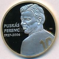 Ifj. Szlávics László (1959-) 2012. "Nagy magyarok / Puskás Ferenc 1927-2006" aranyozott, ezüstözött emlékérem (40mm) T:PP