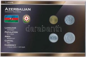 Azerbajdzsán 1992-1993. 5k-50k (4xklf) forgalmi sor szettben, papírtokban T:1- Azerbaijan 1992-1993. 5 Qapik - 50 Qapik (4xdiff) coin set in paper case C:AU