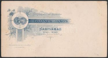 cca 1900-1914 Katonák, keményhátú fotó Lojanek nagyváradi műterméből, 11x21 cm