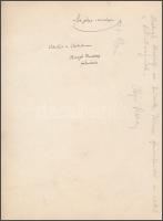 Balogh Rudolf (1879-1944): Vitorlás a Balatonon, hátoldalon feliratozott fotó, 23x17