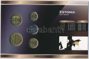 Észtország 1992-2002. 10s-5K (5xklf) forgalmi sor szettben, papírtokban T:1
Estonia 1992-2002. 10 S...