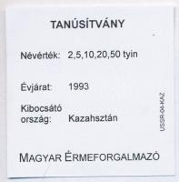 Kazahsztán 1993. 2T-50T (5xklf) forgalmi sor szettben, papírtokban T:1,1-
Kazakhstan 1993. 2 Tyin -...