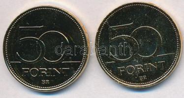 1992-2016. 50Ft Cu-Ni aranyozott, festett multicolor érem (2x) "A Magyar Foci Legendái" so...