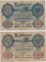 Német Birodalom 1914. 20M (5x) T:III
German Empire 1914. 20 Mark (5x) C:F