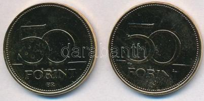 1992-2016. 50Ft Cu-Ni aranyozott, festett multicolor érem (2x) "A Magyar Foci Legendái" so...