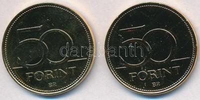 1992-2016. 50Ft Cu-Ni aranyozott, festett multicolor érem (2x) "A Magyar Foci Legendái" so...