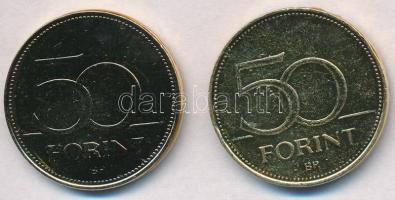 1992-2016. 50Ft Cu-Ni aranyozott, festett multicolor érem (2x) "A Magyar Foci Legendái" so...