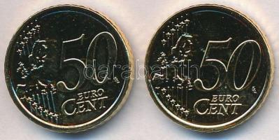 1992-2016. 50c Cu-Ni  aranyozott, festett multicolor érem (2x) "A Magyar Foci Legendái" so...