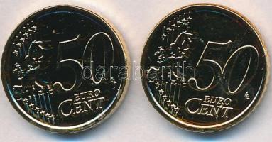 2002-2016. 50c Cu-Ni  aranyozott, festett multicolor érem (2x) "A Magyar Foci Legendái" so...