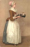The Chocolate Girl, Misch & Co. Worlds Galleries Series No. 1069. litho s: Jean-Étienne Liotard