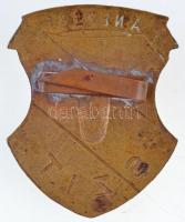 ~1950-1960. "A népért - SZIT" zománcozott sapkajelvény, Petői Sándor arcképével (32x40mm) ...