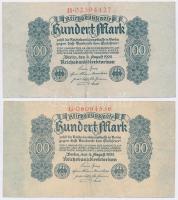 Németország / Weimari Köztársaság 1922. 100M (5x) T:III
Germany / Weimar Republic 1922. 100 Mark (5...