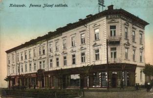 Kolozsvár, Cluj; Ferenc József szálloda, Kerekes üzlete / hotel, shop (EK)