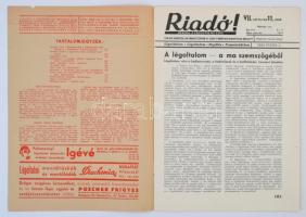 1943 A Riadó! A Légoltalmi Liga VII. évfolyamának 11. száma