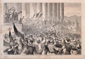 1870 Lipcse(Leipzig), Az Illustrirte Zeitung 3 db száma egybefűzve