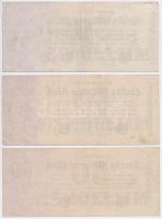 Németország / Weimari Köztársaság 1923. 50.000.000M (3x) 7 jegyű sorszámmal T:III
Germany / Weimar ...