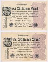 Németország / Weimari Köztársaság 1923. 2.000.000M (5x) T:II,III
Germany / Weimar Republic 1923. 2....