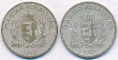 1926-1927. 1P Ag (2x) T:2-,3
