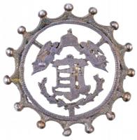 1868-1869. 1Ft Ag címer kivágva és jelvénnyé alakítva, tűhiány
