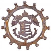 1868-1869. 1Ft Ag címer kivágva és jelvénnyé alakítva, tűhiány