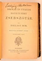 Ballagi Mór: Iskolai és utazási magyar és német zsebszótár. Magyar-német rész. Batthyány-Strattmann ...