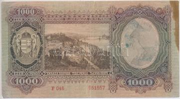 7db-os vegyes pengő bankjegy tétel: 1930-1943. 10P-1000P mind hamis nyilaskeresztes festéssel T:III,...