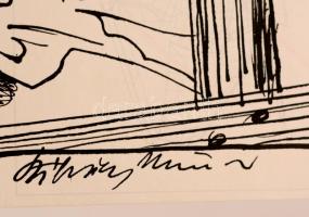 Szilvássy Nándor (1927-2011): Székké alakulás. Tus, papír, jelzett, 27×18 cm