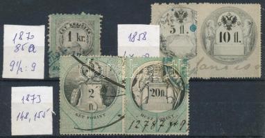 1858-1873 5 db illetékbélyeg (14.100)