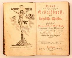 Neues Gebetbuch für katolische Schriften. Augsburg, 1796. Johann Andreas Bierhauser. Díszes egészbőr kötésben, zsinórírással, egy rézmetszetű címképpel Jó állapotban