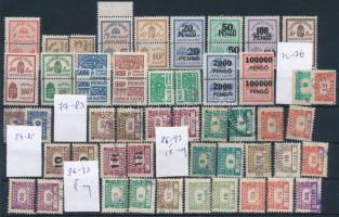 Számla- és váltóilleték bélyegek 2 stecklapon