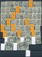 1870-1873 Kb. 99 db illetékbélyeg berakólapon (11.960)