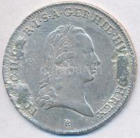 Osztrák Németalföld 1797B 1/4 Kronenthaler Ag "II. Ferenc" (7,39g) T:2,3 előlapján három forrasztásnyom Austrian Netherlands 1797B 1/4 Kronenthaler Ag "Franz II" (7,39g) C:XF,F three solder marks on obverse Krause KM#60