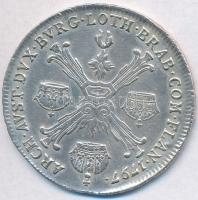 Osztrák Németalföld 1797B 1/4 Kronenthaler Ag "II. Ferenc" (7,39g) T:2,3 előlapján három f...