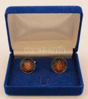 Címeres mandzsettagomb, plüss dobozban