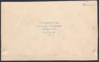 cca 1930 Milano futóverseny magyar futóval a mezőnyben. 17x11 cm