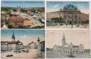 Szabadka, Subotica; 4 db régi képeslap / 4 old postcards