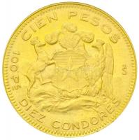 Chile 1952. 100P Au "Diez Condores" (20,36g/0.900) T:2 karc, ph.
Chile 1952. 100 Pesos Au...