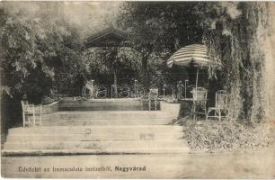 Nagyvárad, Oradea; Immaculata Intézet kertje / girl school garden (EK)